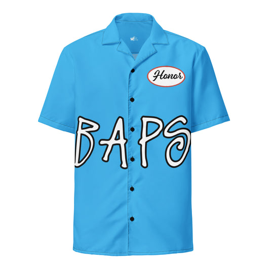 Turquoise Prosperity Racing Button Up (Oversized)