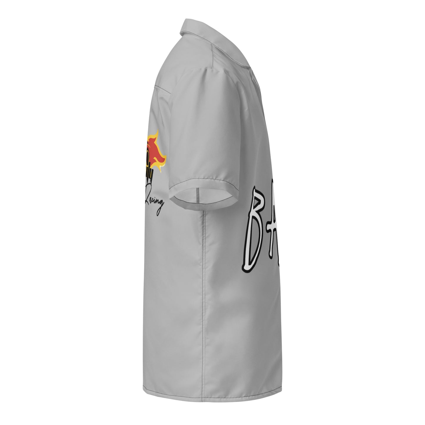 Grey Prosperity Racing Button Up (Oversized)